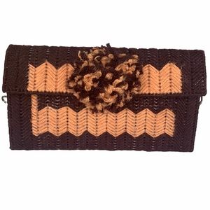 Handmade artisan bag with matching earring set